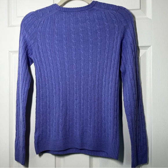 Lilly Pulitzer Purple Cashmere V-Neck Sweater with Ribbed Texture Size XS - Picture 6 of 9